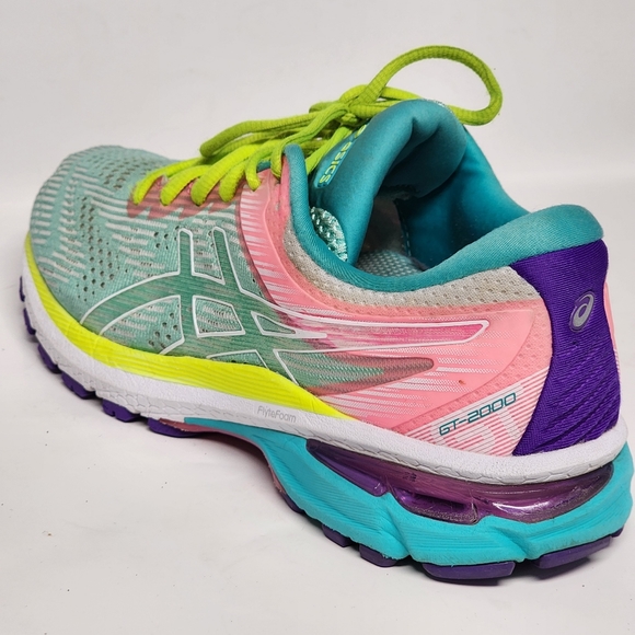 Asics Preowned GT 2000 8 Fresh Ice White Running Shoes Women Sz 7 1012A803 - Picture 5 of 12